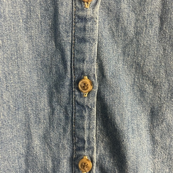 Banana republic THE PERFECT COTTON-HEMP SHIRT in medium wash size XS - Picture 7 of 7